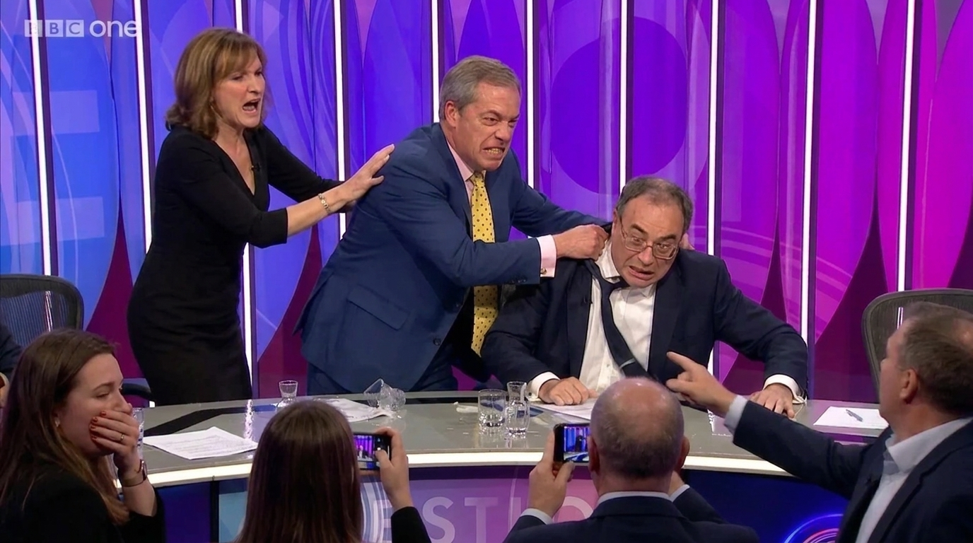 Nigel Farage confronting Andrew Bailey on BBC Question Time